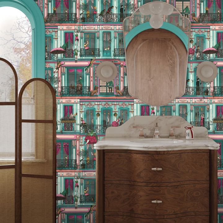 Brand Mckenzie Heritage House Wallpaper Lagoon