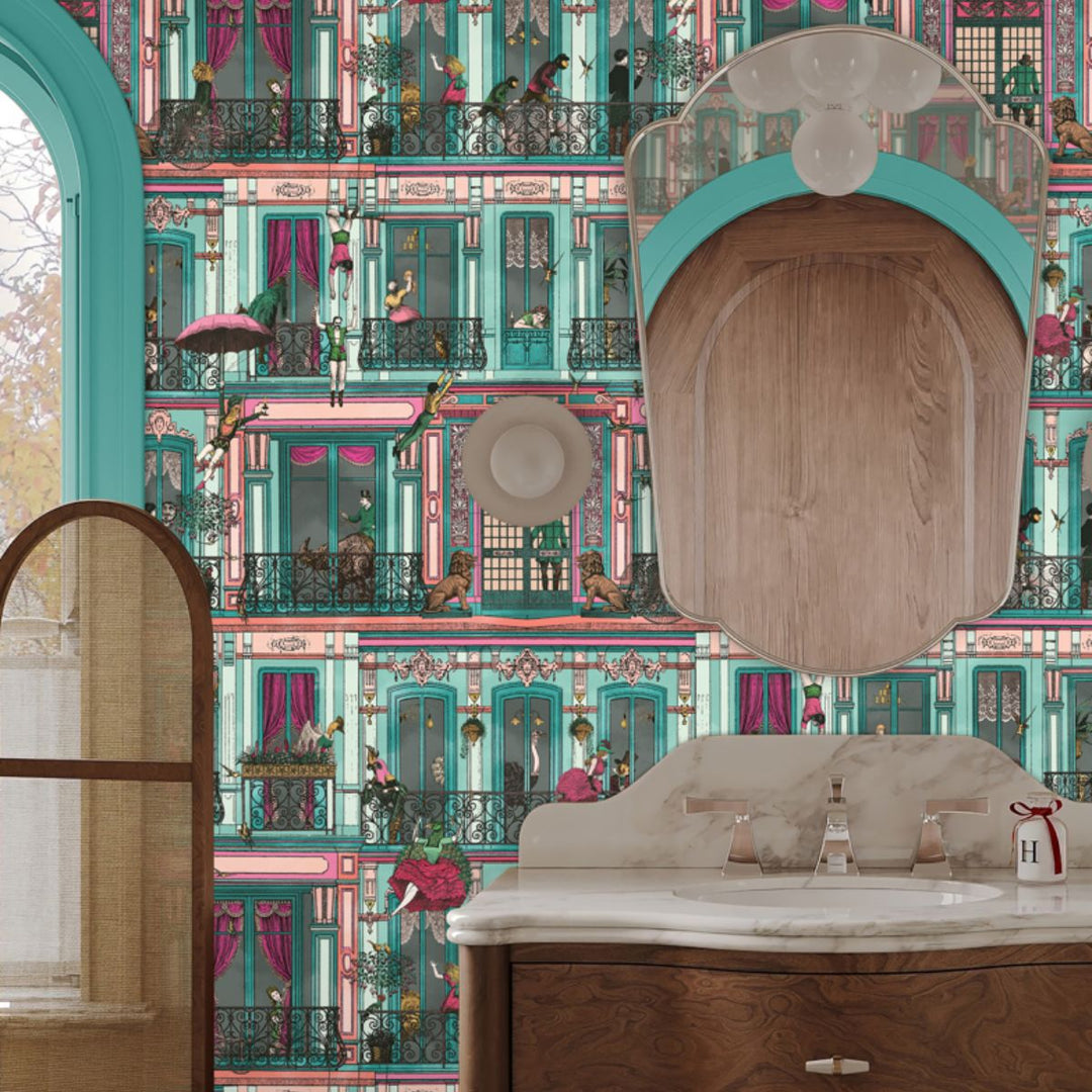 Brand Mckenzie Heritage House Wallpaper Lagoon