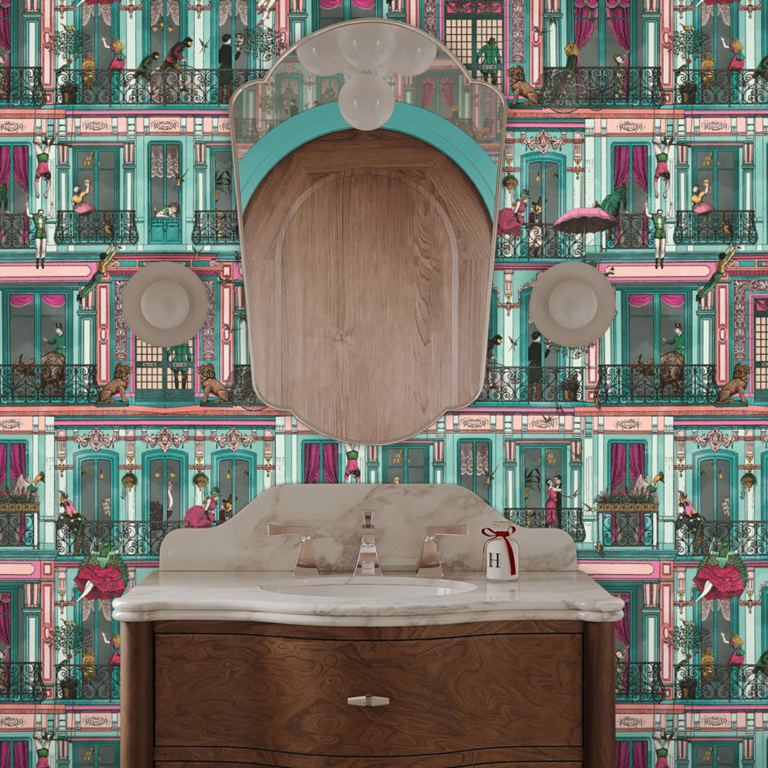 Brand Mckenzie Heritage House Wallpaper Lagoon