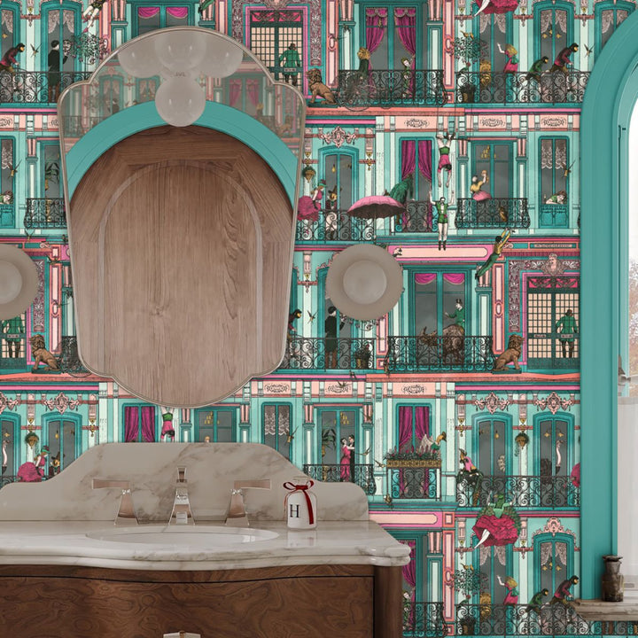 Brand Mckenzie Heritage House Wallpaper Lagoon