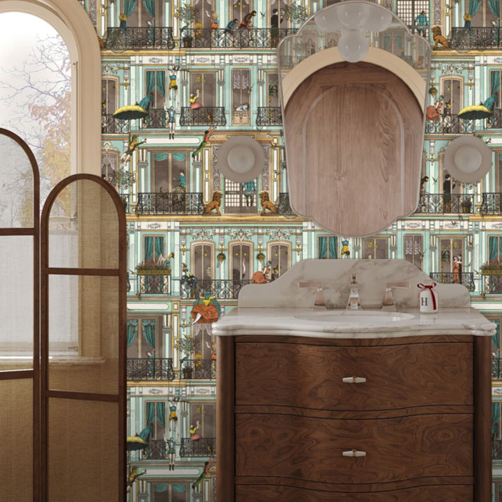 Brand Mckenzie Heritage House Wallpaper Antique Aqua
