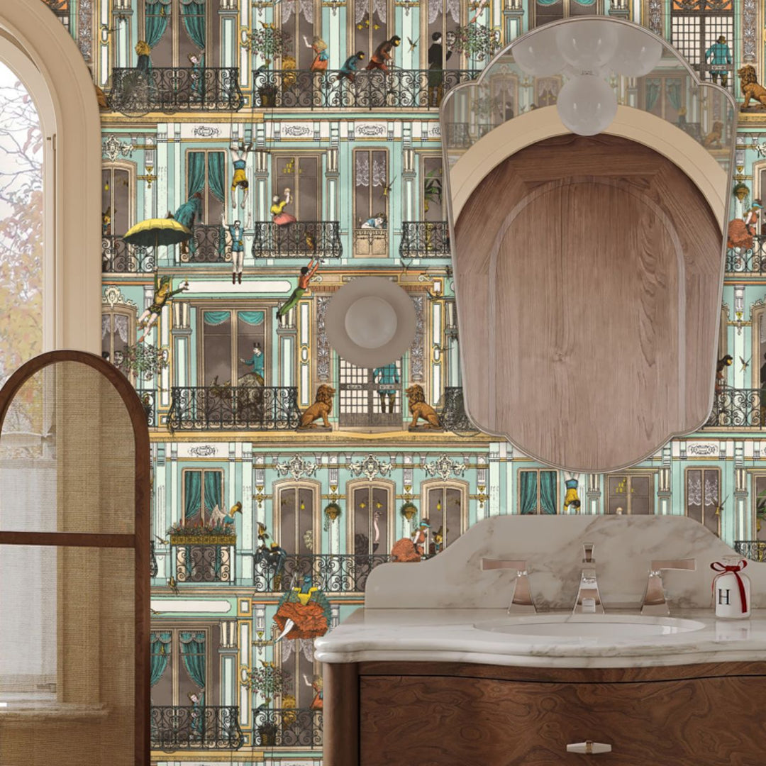 Brand Mckenzie Heritage House Wallpaper Antique Aqua