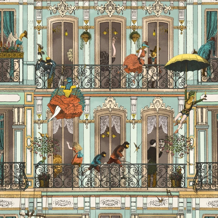 Brand Mckenzie Heritage House Wallpaper Antique Aqua