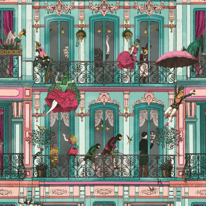 Brand Mckenzie Heritage House Wallpaper Lagoon