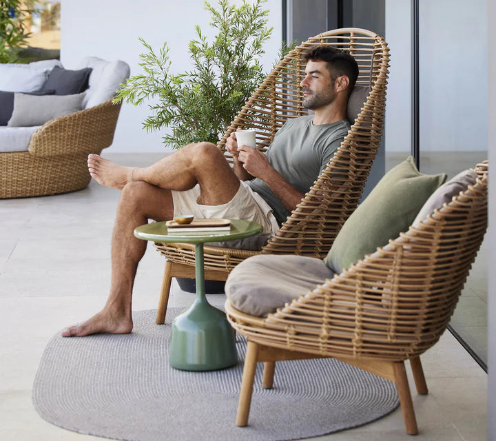 Cane-line Hive Highback Chair with Teak Legs