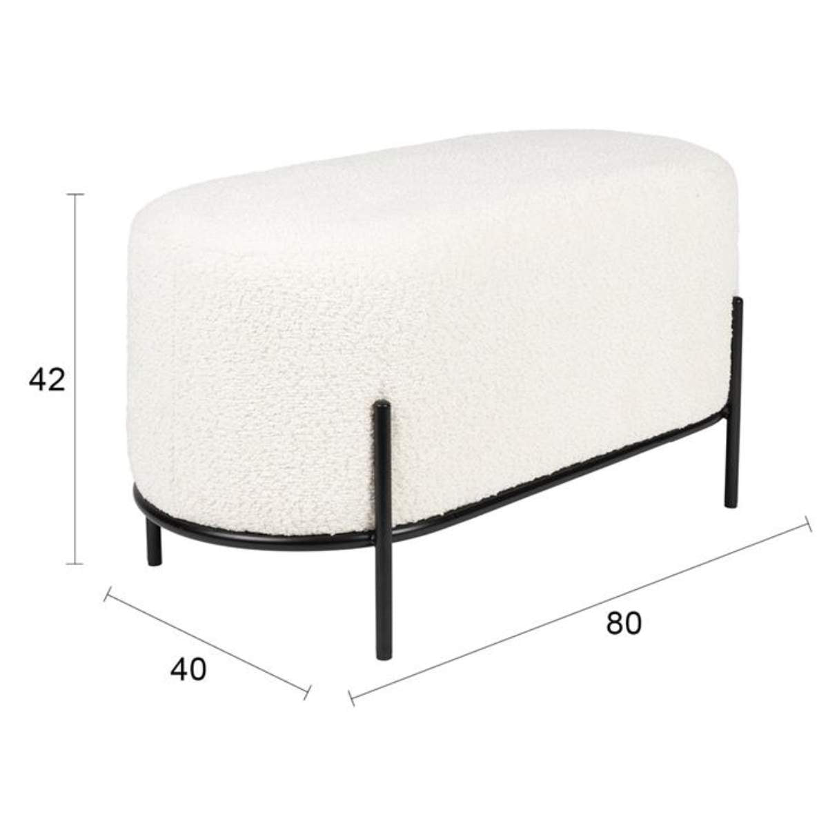 Beau&Co Hocker Boz Off-White