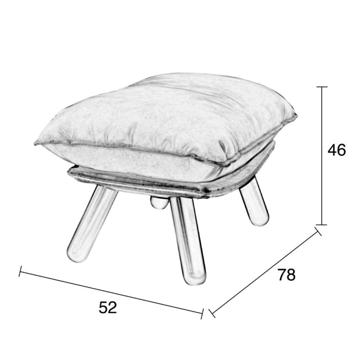 Zuiver Hocker Lazy Sack Light Grey