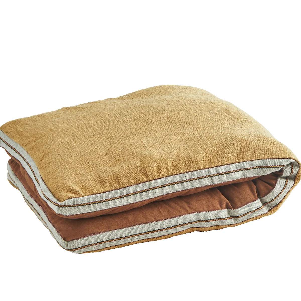 Hohot Deals Cotton Bench Mattress Topper Rust and Mustard