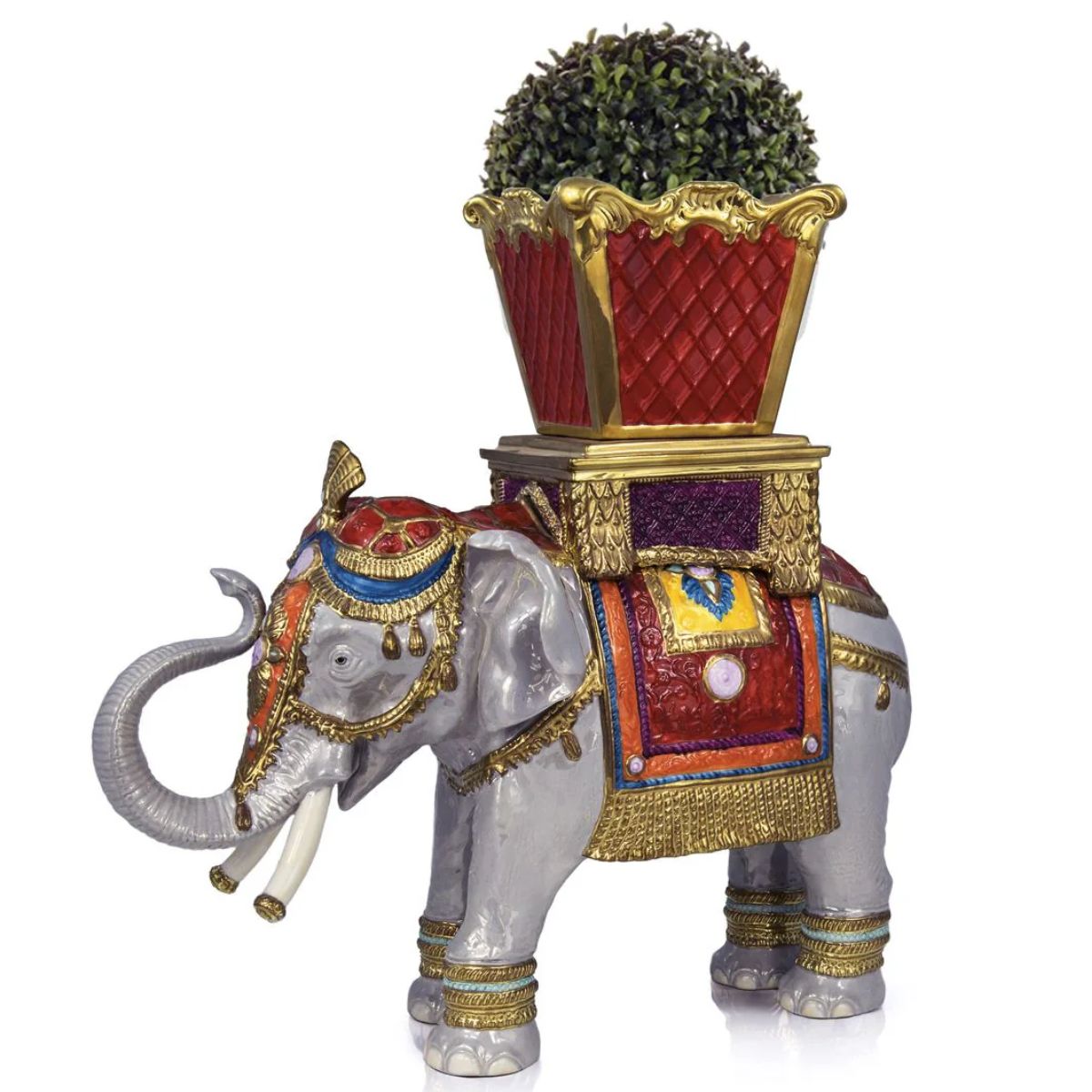 Villari Holi Elephant - Coral