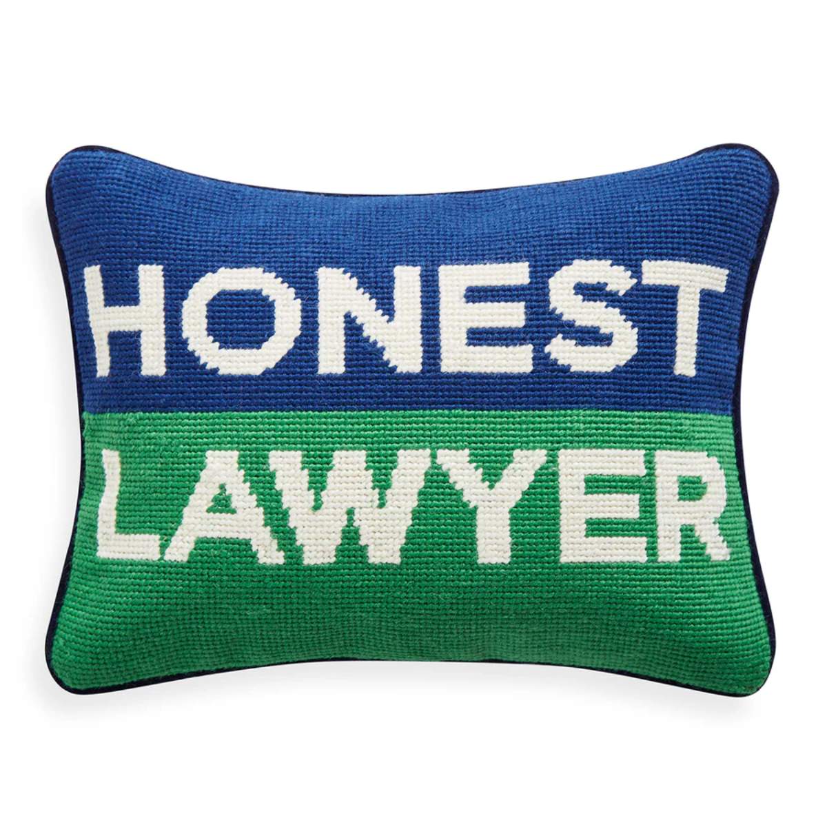 Jonathan Adler Honest Lawyer Needlepoint Cushion