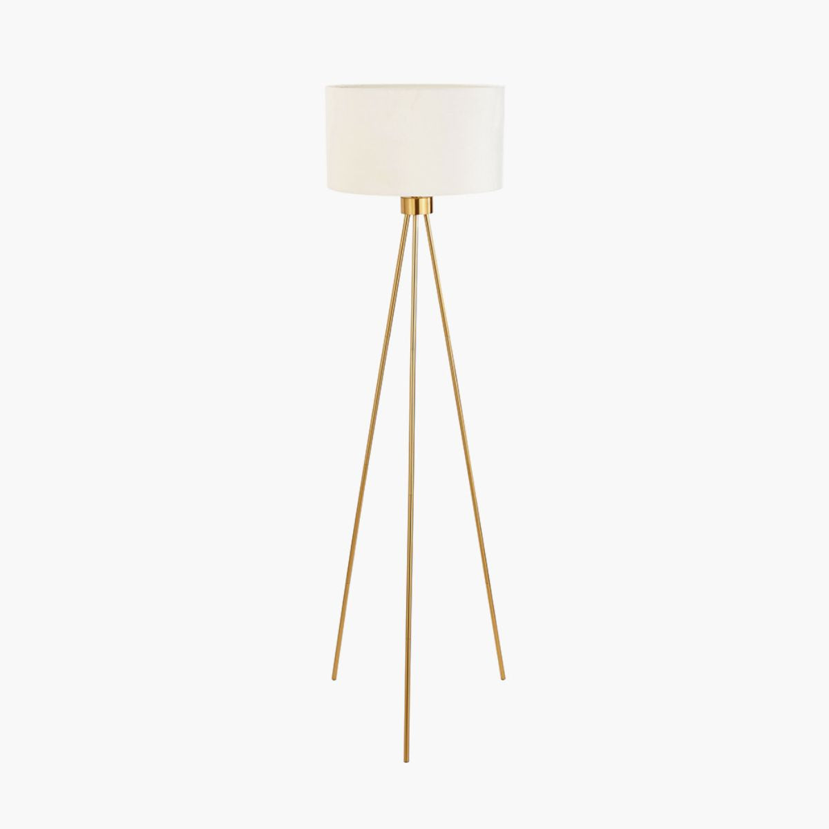 Pacific Lifestyle Houston Brushed Brass Metal Tripod Floor Lamp