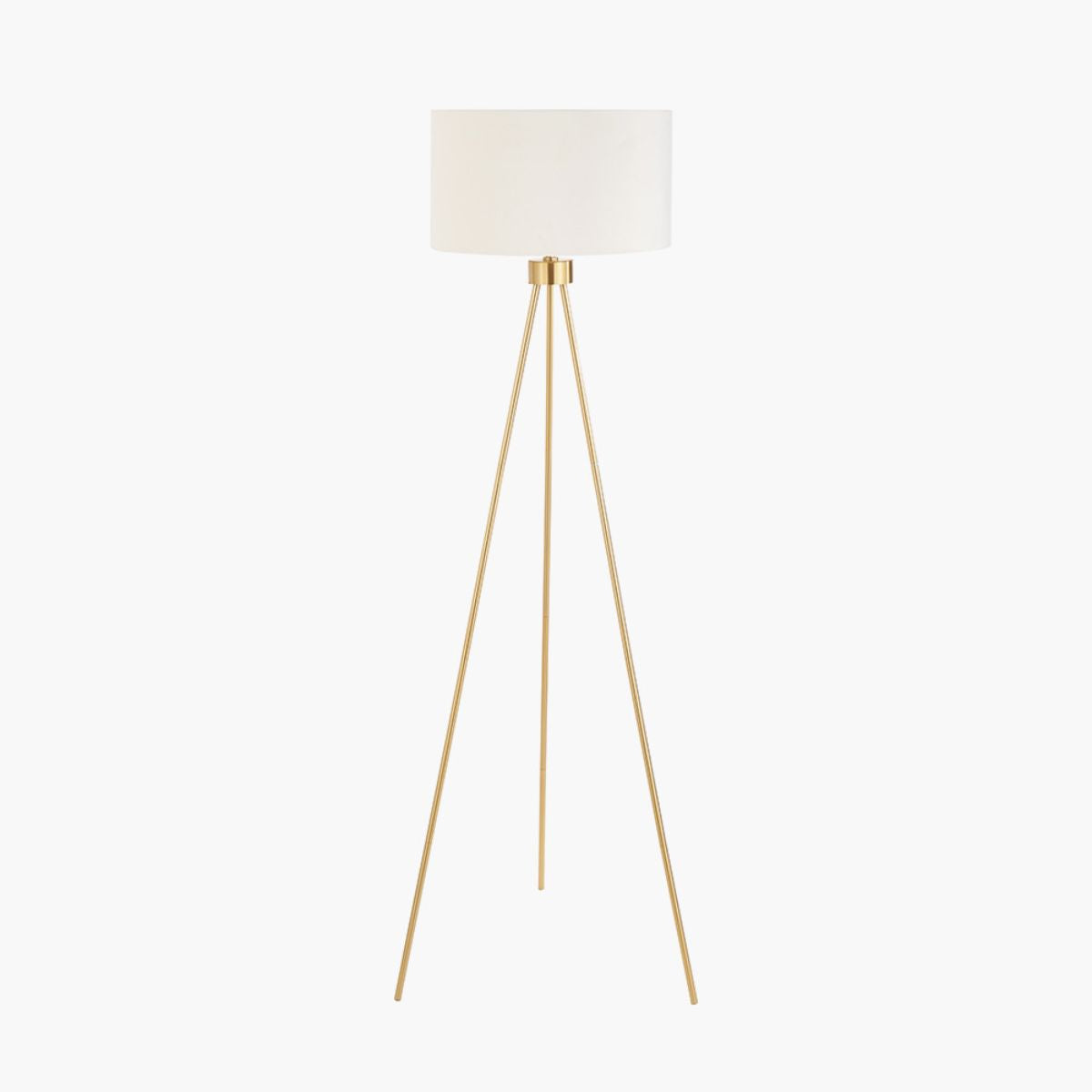 Pacific Lifestyle Houston Brushed Brass Metal Tripod Floor Lamp