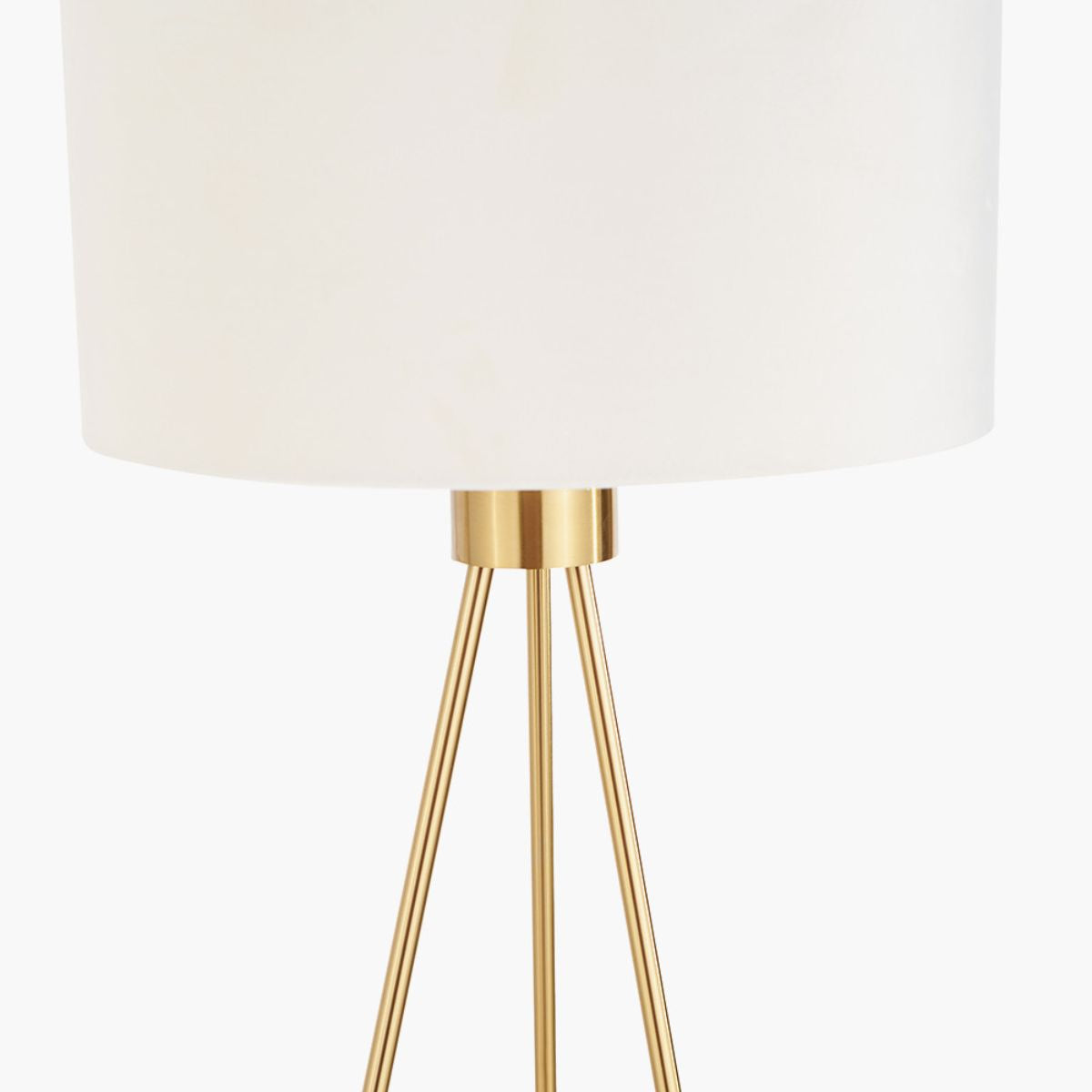 Pacific Lifestyle Houston Brushed Brass Metal Tripod Floor Lamp