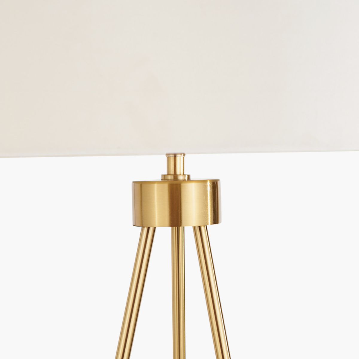 Pacific Lifestyle Houston Brushed Brass Metal Tripod Floor Lamp