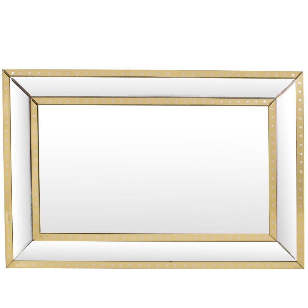 Hoxton Rectangular Gold Framed Mirror 80x120cm-Beaumonde