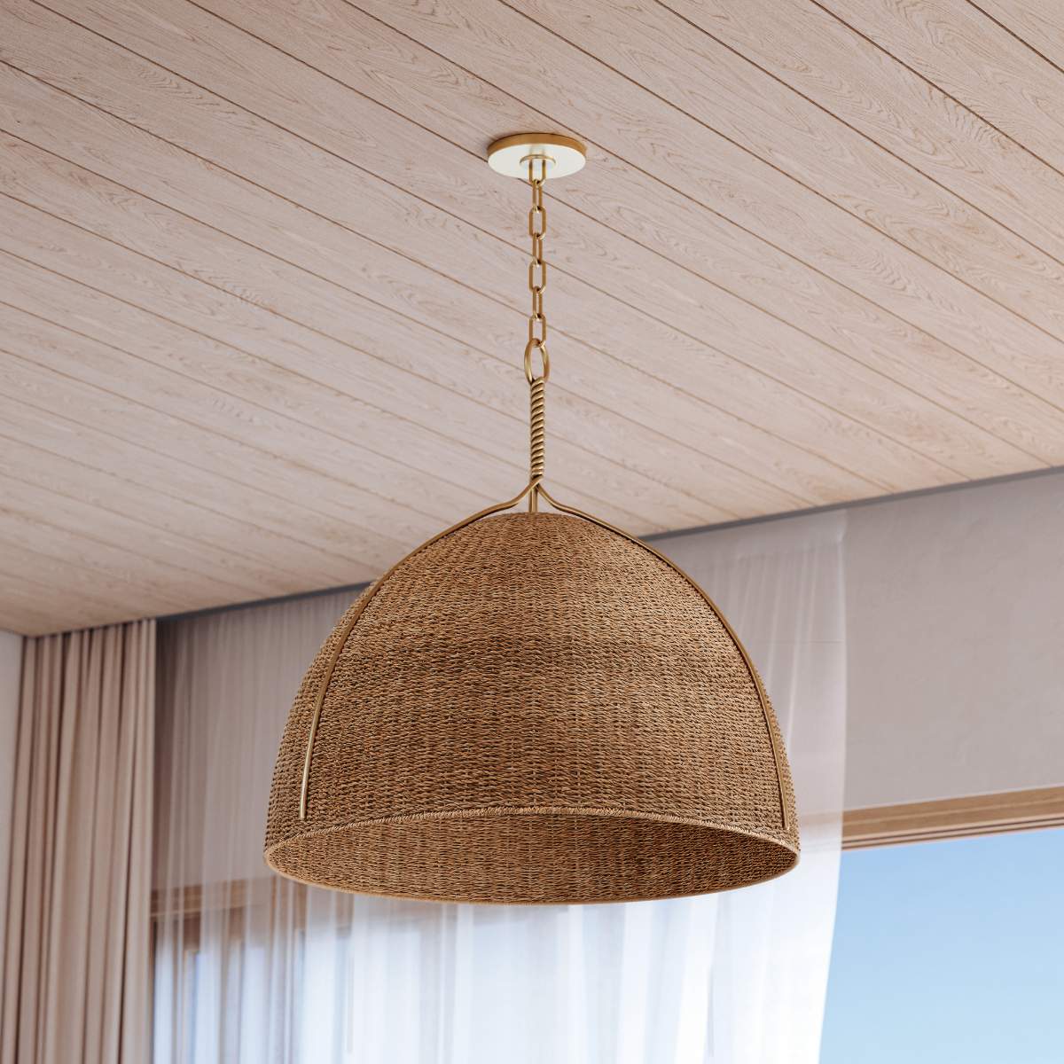 Hudson Valley Lighting Hudson 1 Light Pendant - Woodlawn