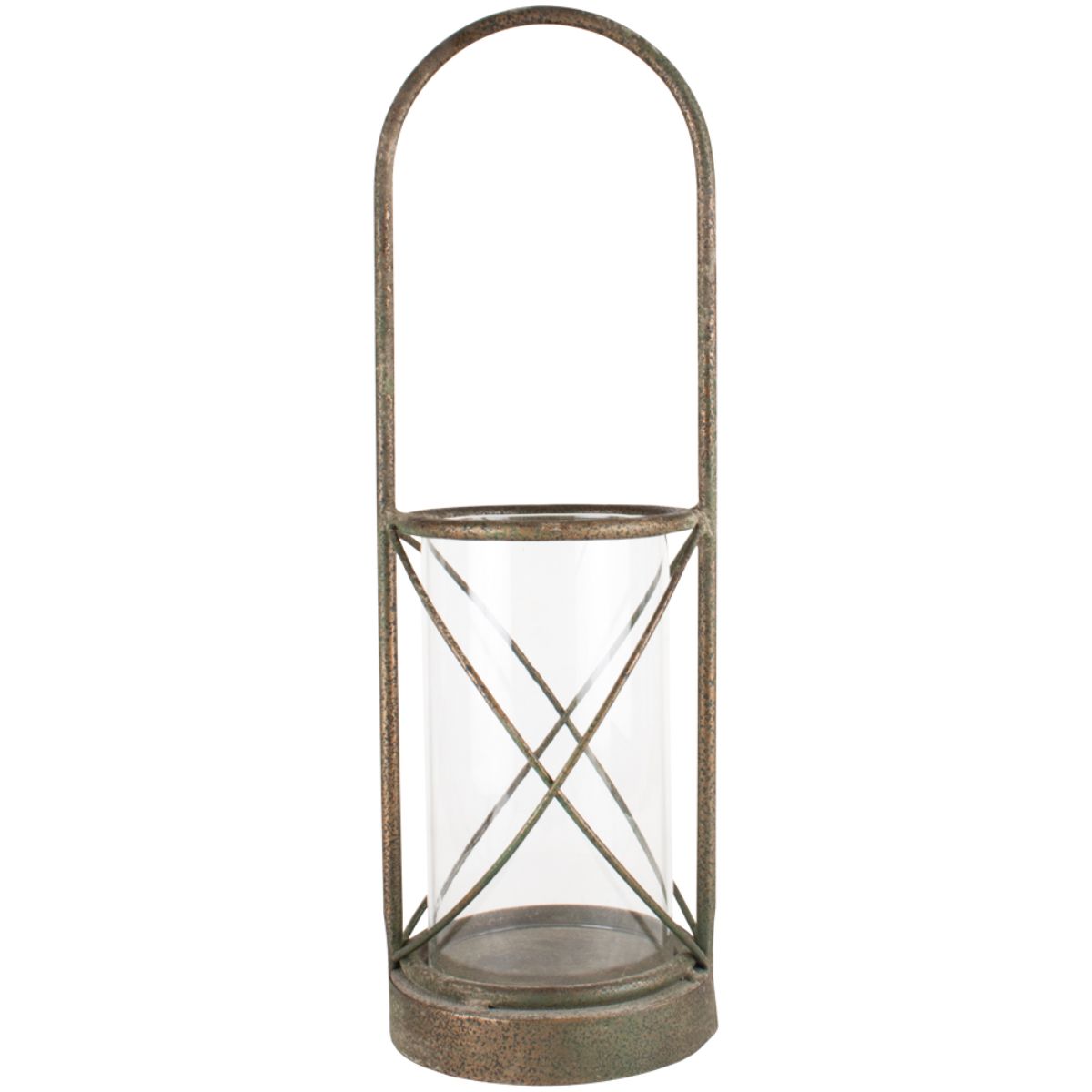 Grand Illusions Hurricane Lamp With Handle Small