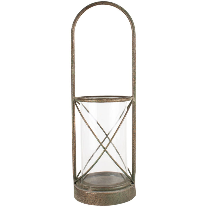 Grand Illusions Hurricane Lamp With Handle Small