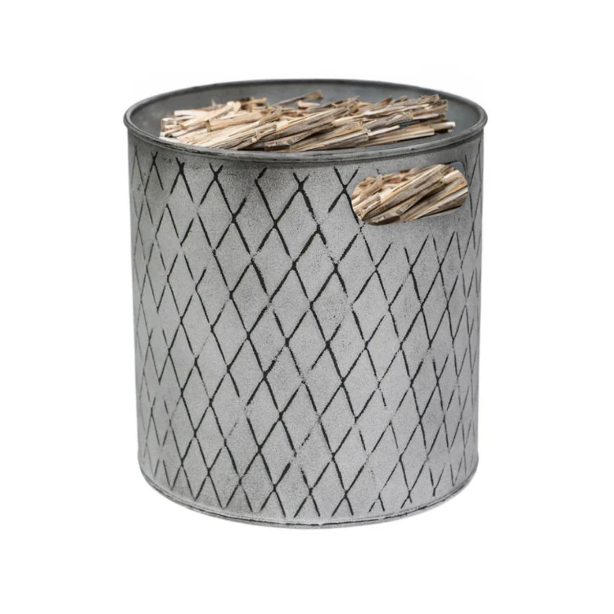 Ivyline Indoor Christmas Tree Bucket Zinc 