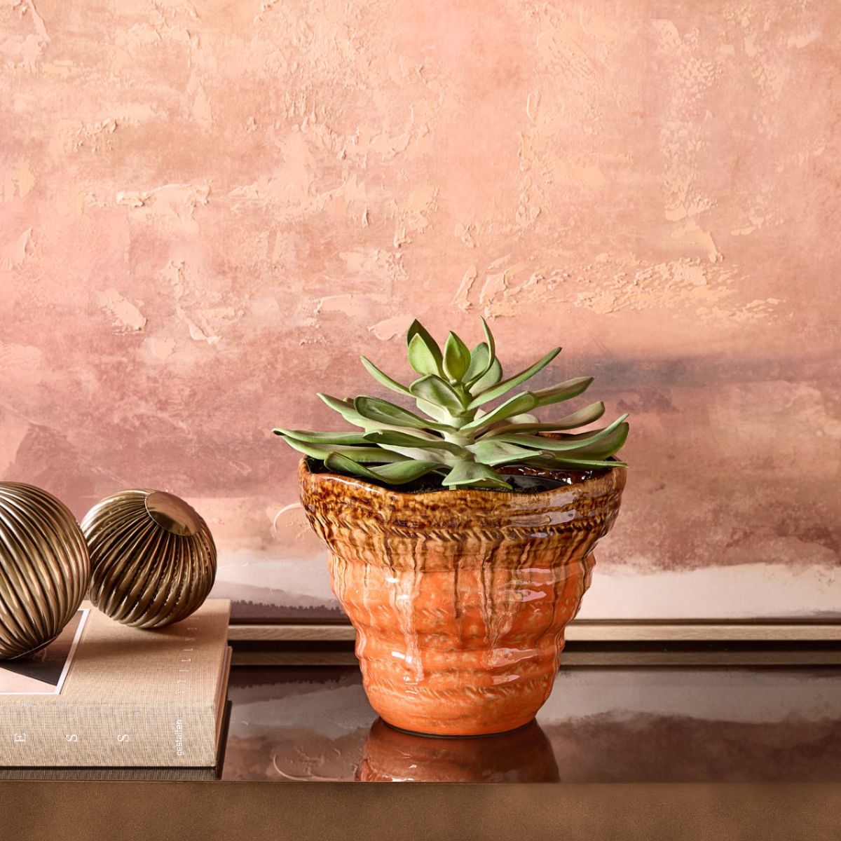 Libra Interiors Ibiza Reactive Glaze Planter