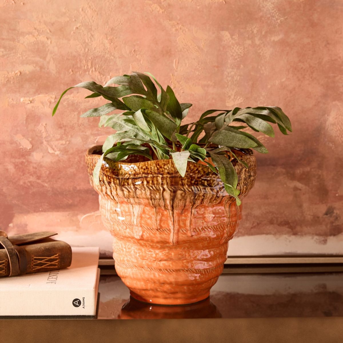 Libra Interiors Ibiza Reactive Glaze Planter