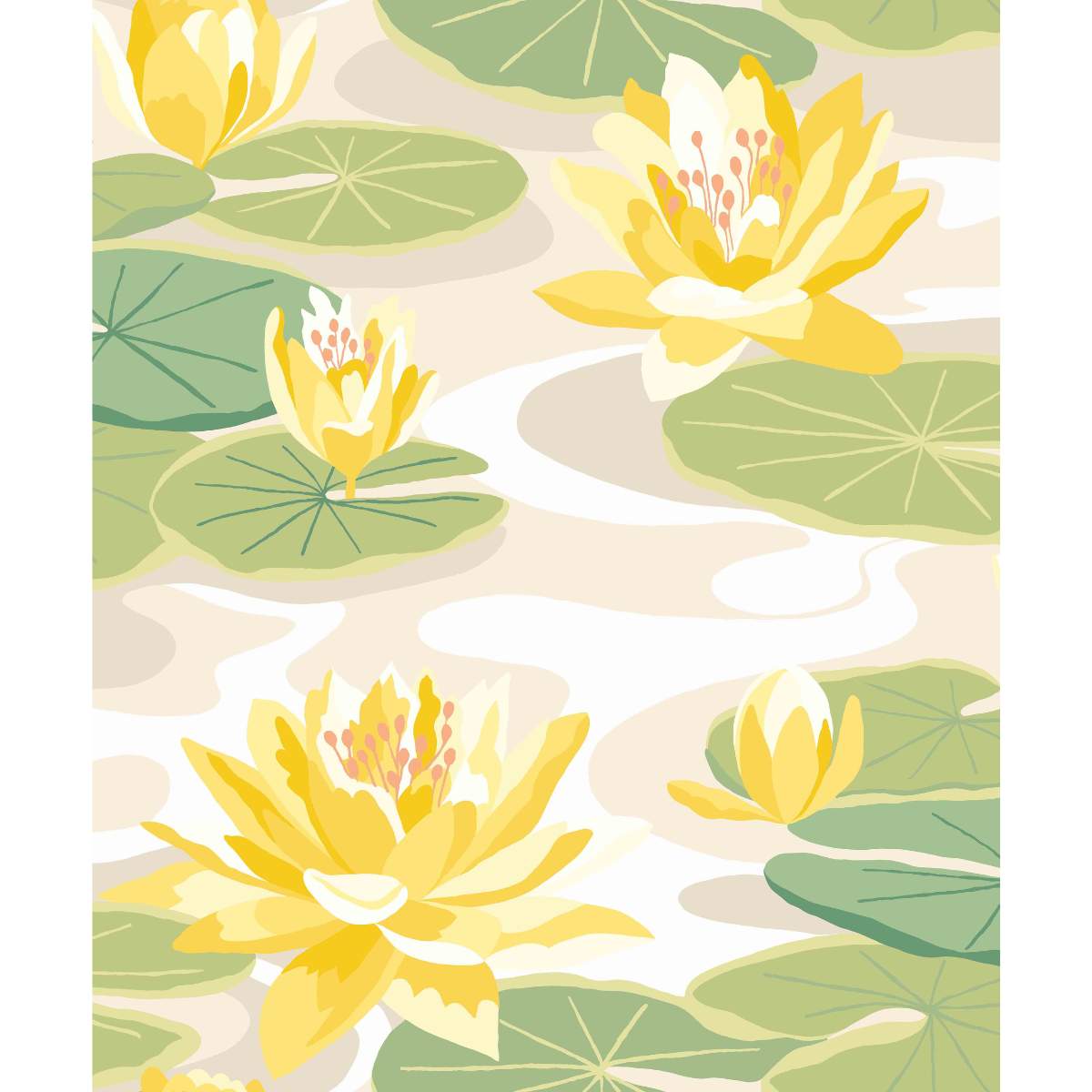 Ohpopsi Ichika Waterlily - Linen & Amber