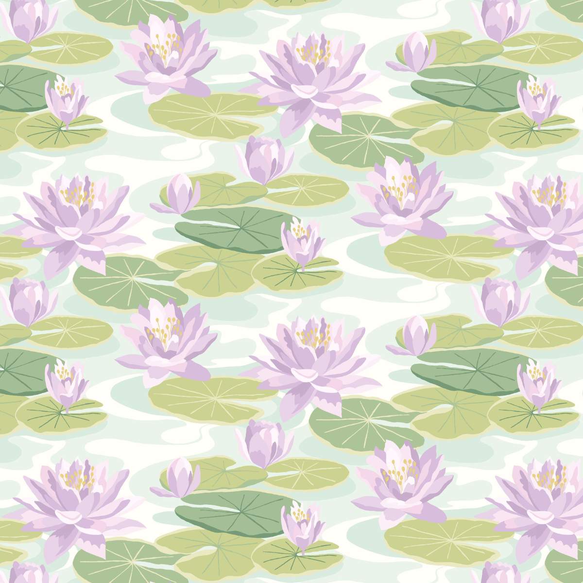 Ohpopsi Ichika Waterlily - Powder Blue & Lilac