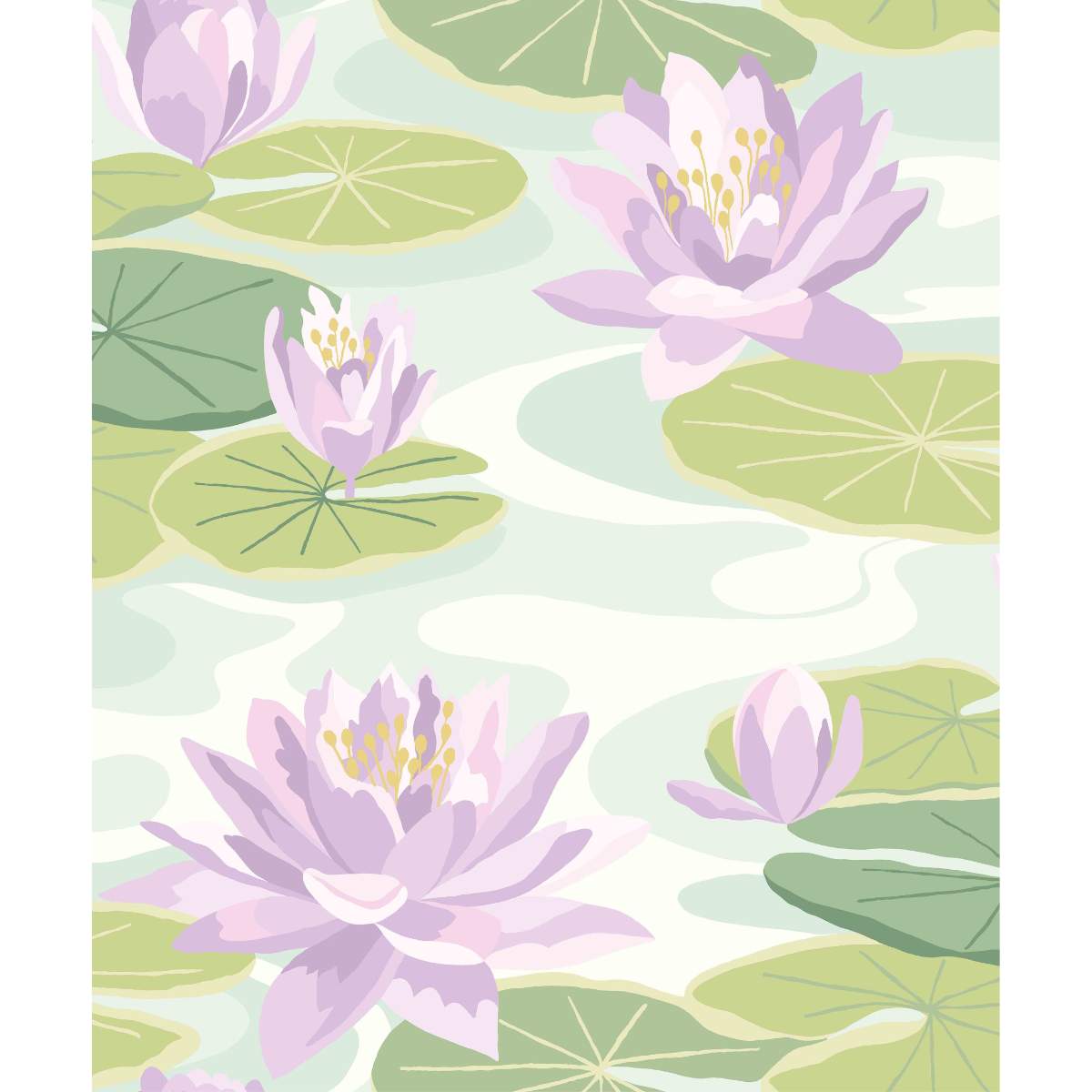 Ohpopsi Ichika Waterlily - Powder Blue & Lilac