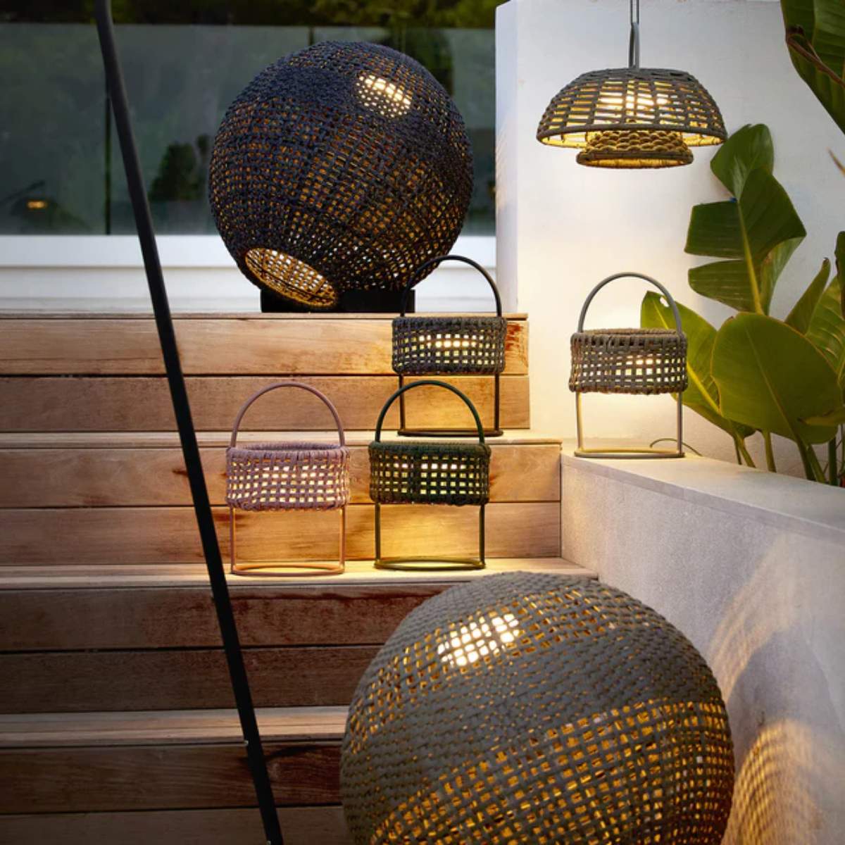 Cane-line Illusion Lamp, Hanging / Illusion Lamp w/ Stand