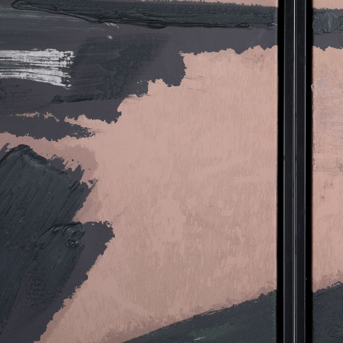 Libra Interiors Impasto Brushstrokes Taupe Set of 2 Framed Canvas Wall Art 160x120cm