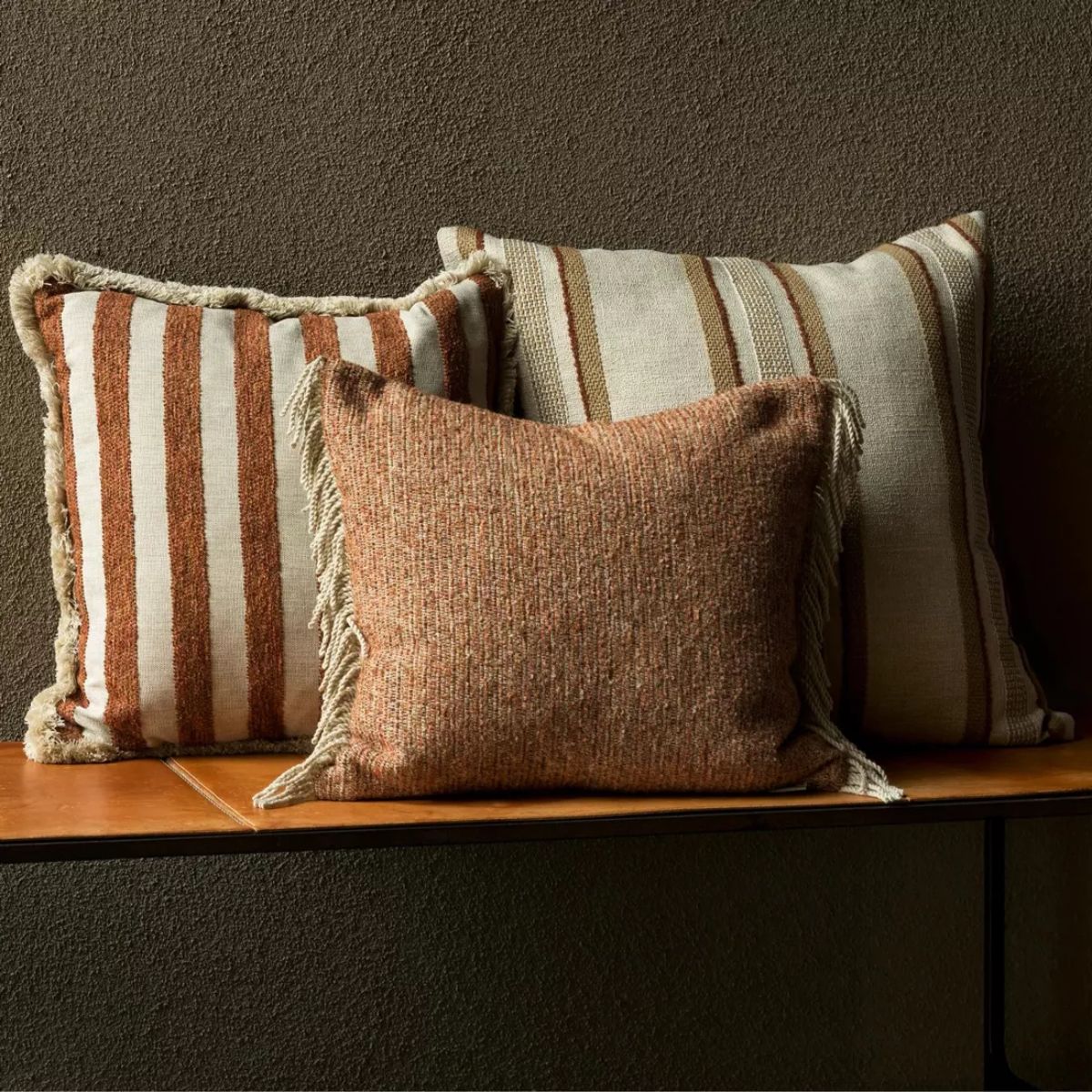 Vincent Shepherd Indira Outdoor Cushion with Short Fringe