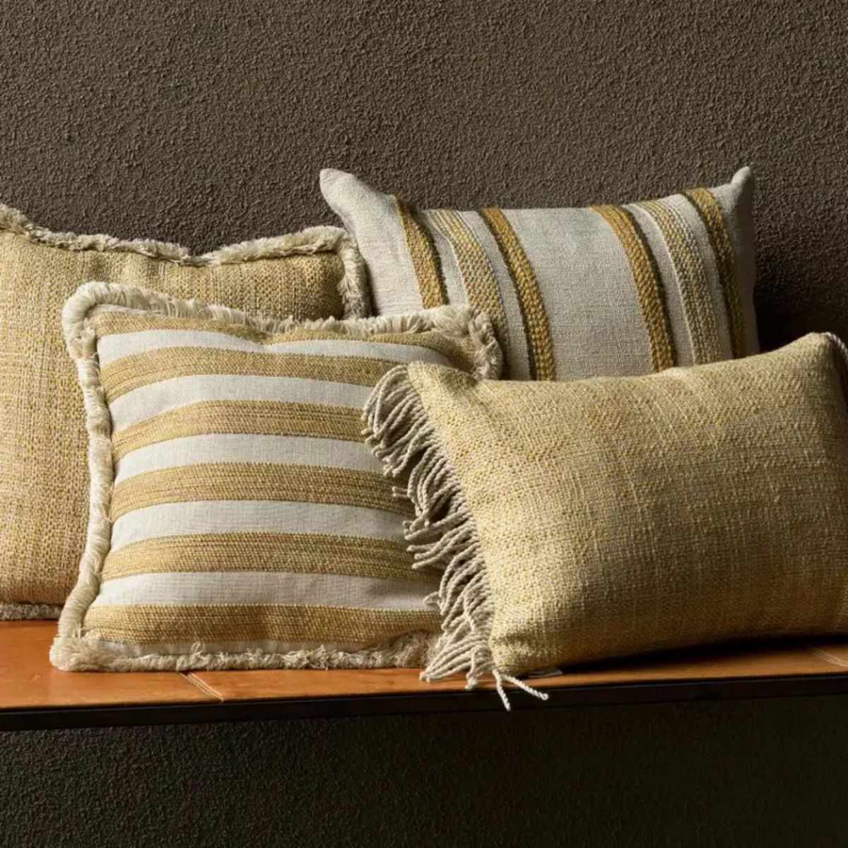 Vincent Shepherd Indira Outdoor Deco Cushion with Long Fringe