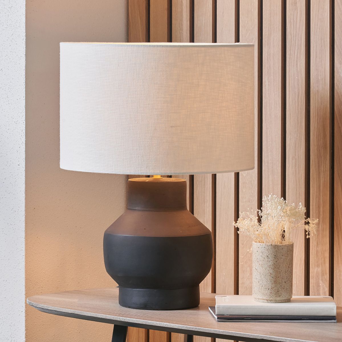 Pacific Lifestyle Inna Black Urn Terracotta Table Lamp Base