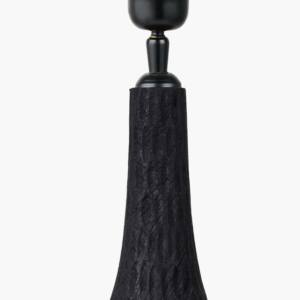 Pacific Lifestyle Ioan Black Engraved Wood Bottle Table Lamp Base