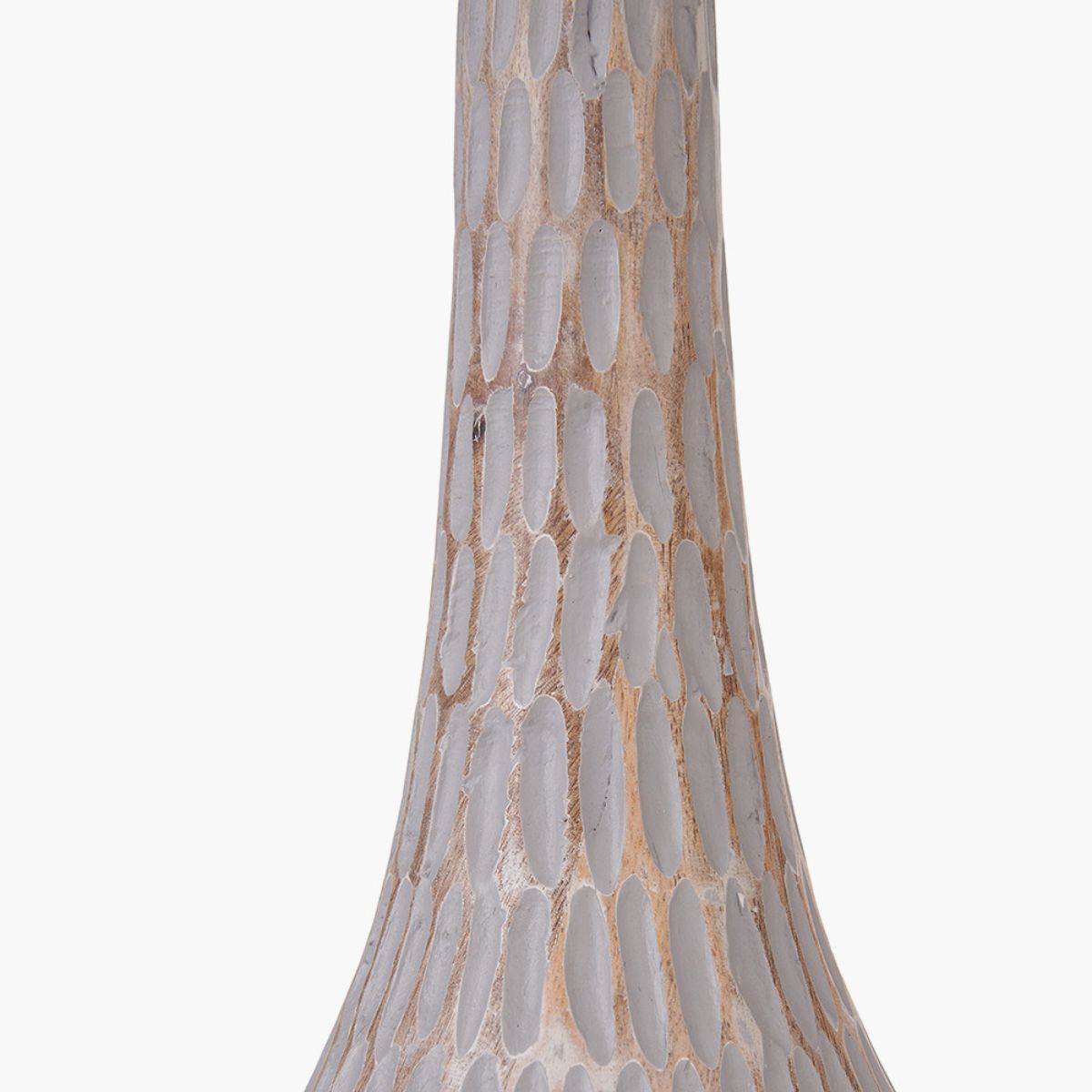 Pacific Lifestyle Ioan Grey Engraved Wood Bottle Table Lamp Base