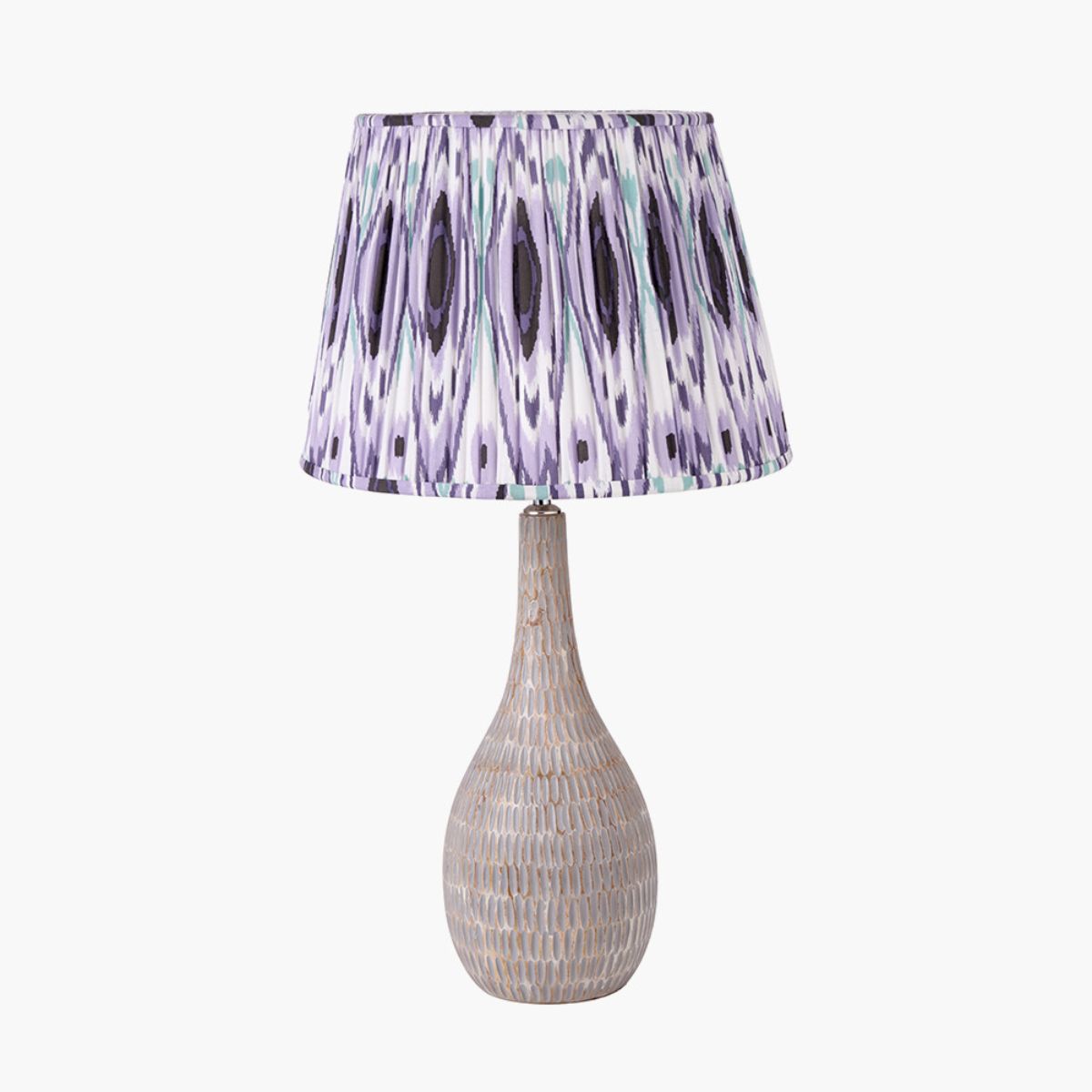 Pacific Lifestyle Ioan Grey Engraved Wood Bottle Table Lamp Base