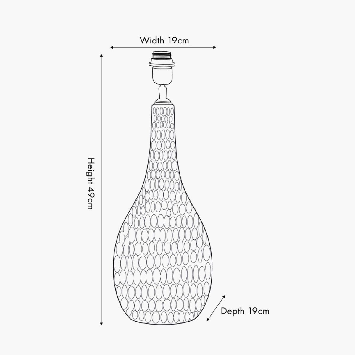 Pacific Lifestyle Ioan Grey Engraved Wood Bottle Table Lamp Base