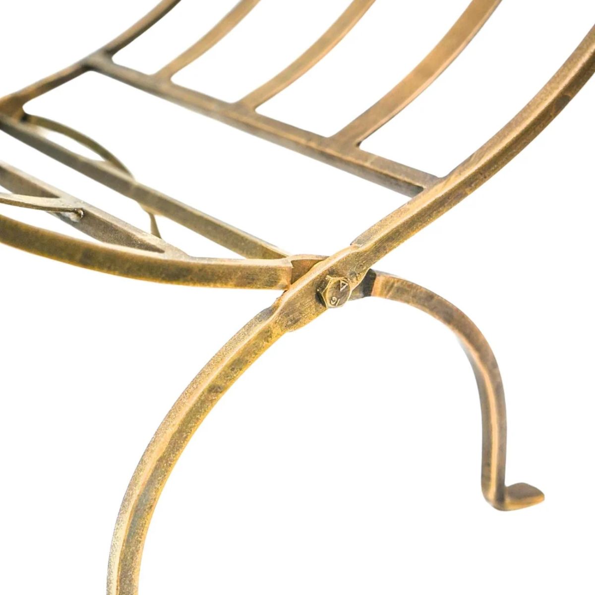 Ivyline Linear Log Basket Brass H48.5Cm