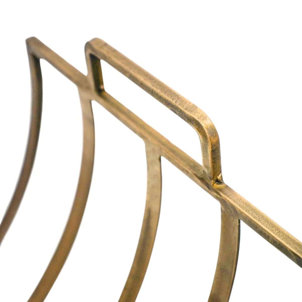 Ivyline Linear Log Basket Brass H48.5Cm