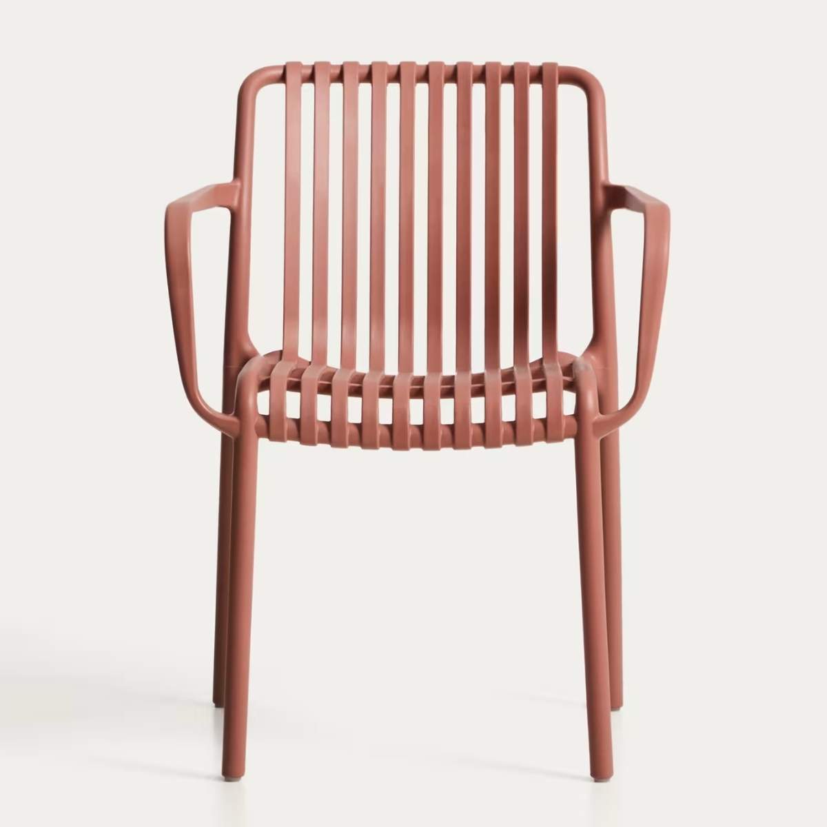 Kave Home Isabellini stackable outdoor chair in terracotta
