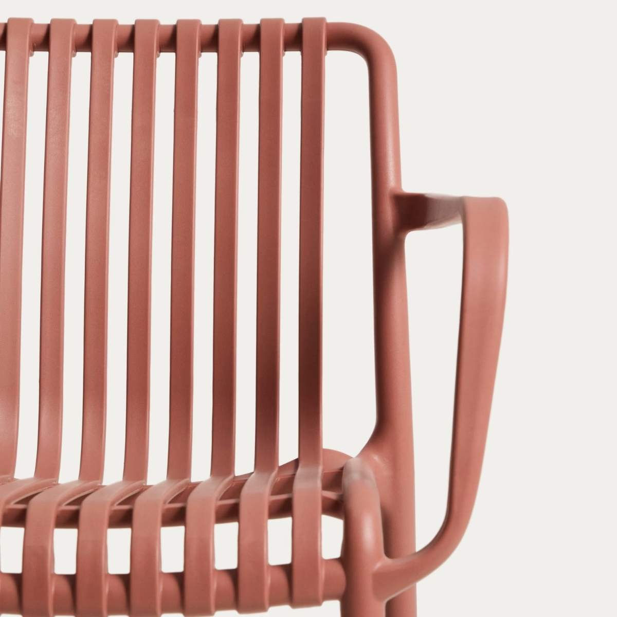 Kave Home Isabellini stackable outdoor chair in terracotta