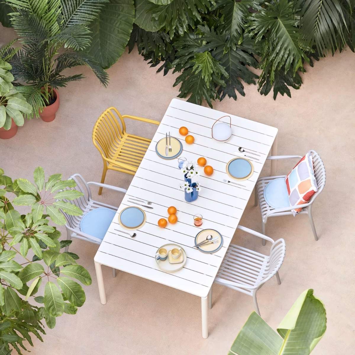 Kave Home Isabellini stackable outdoor chair in terracotta