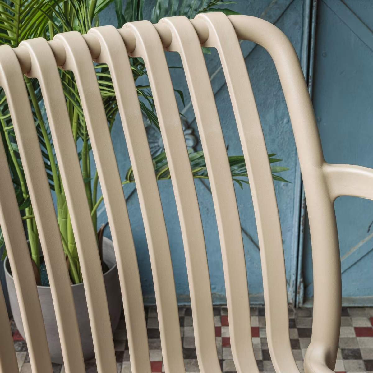 Kave Home Isabellini stackable outdoor chair in terracotta