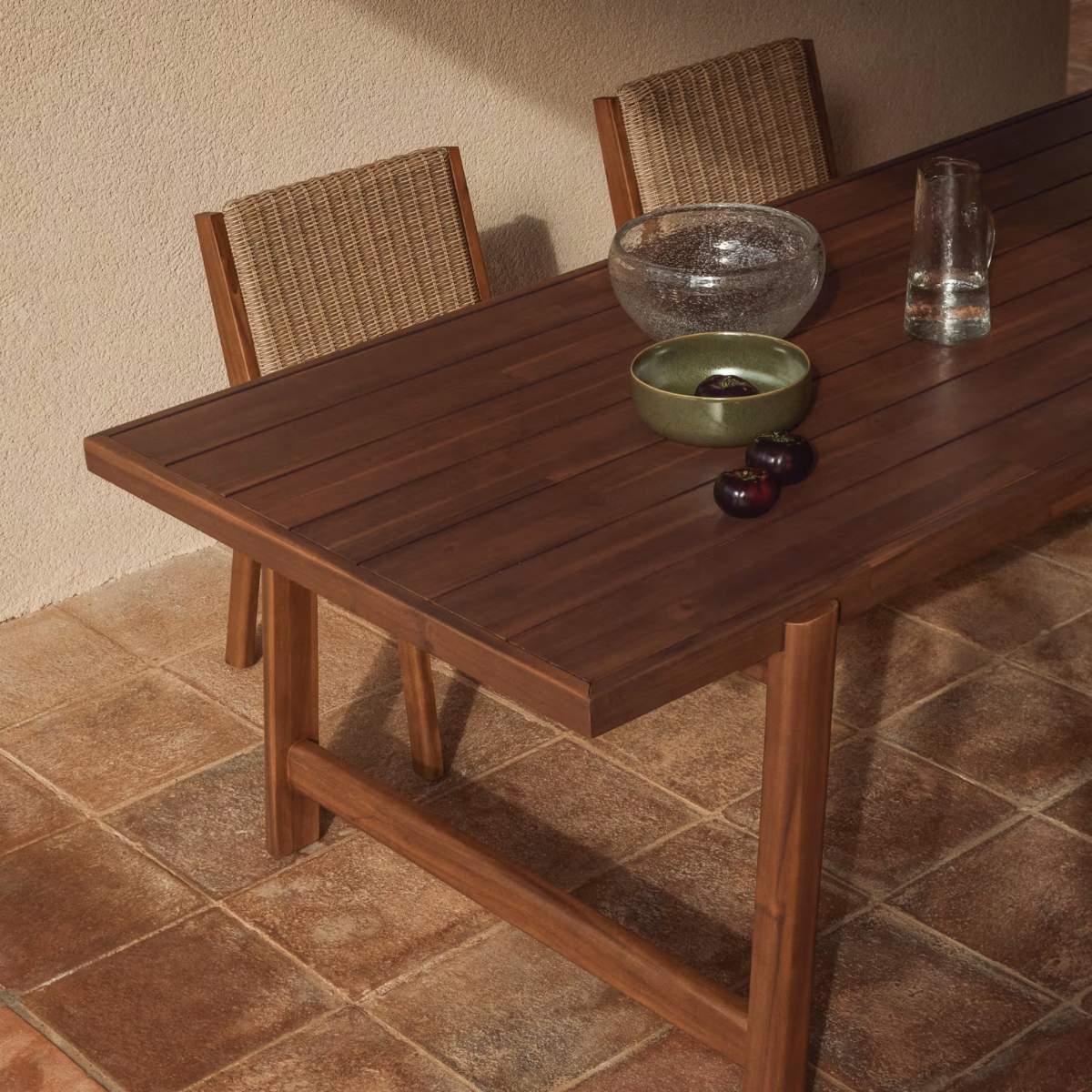 Kave Home Itani outdoor table in solid acacia wood 200 x 100cm FSC 100%