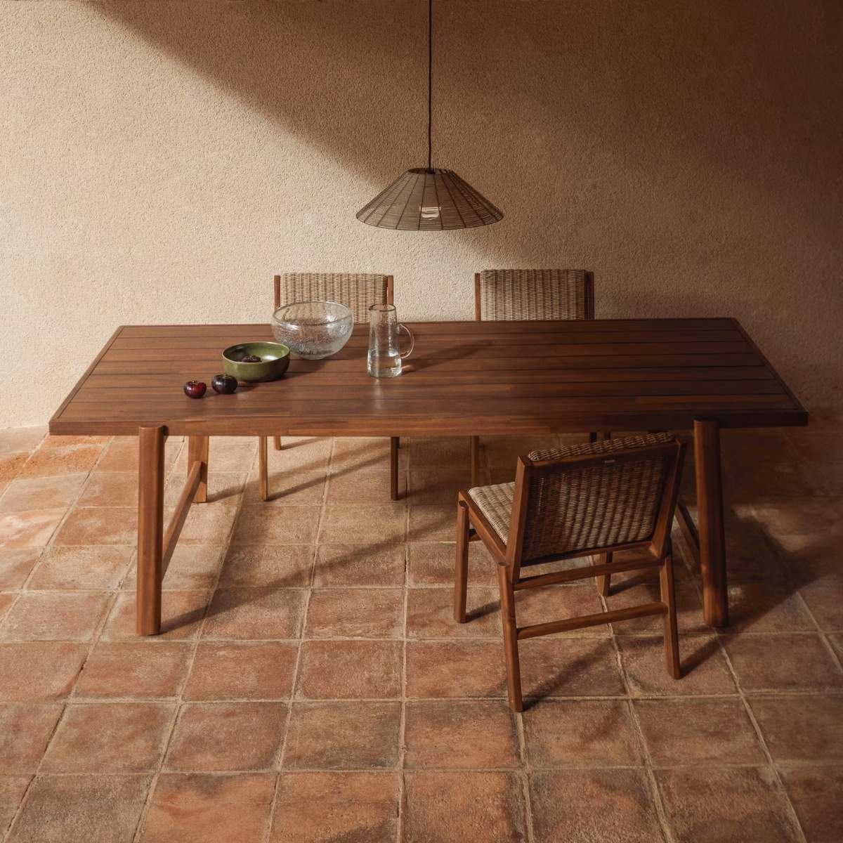 Kave Home Itani outdoor table in solid acacia wood 200 x 100cm FSC 100%