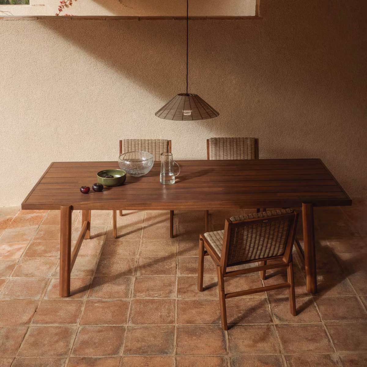 Kave Home Itani outdoor table in solid acacia wood 240 x 100cm FSC 100%