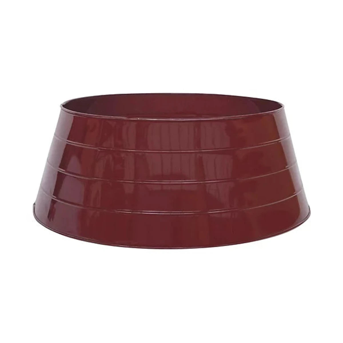 Ivyline Metal Christmas Tree Skirt Bordeaux