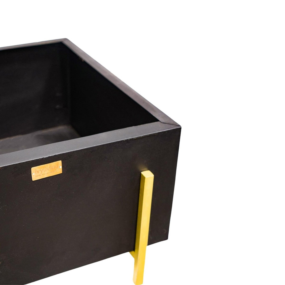 Ivyline Outdoor Orion Fire Pit in Black/Antique Gold Matt