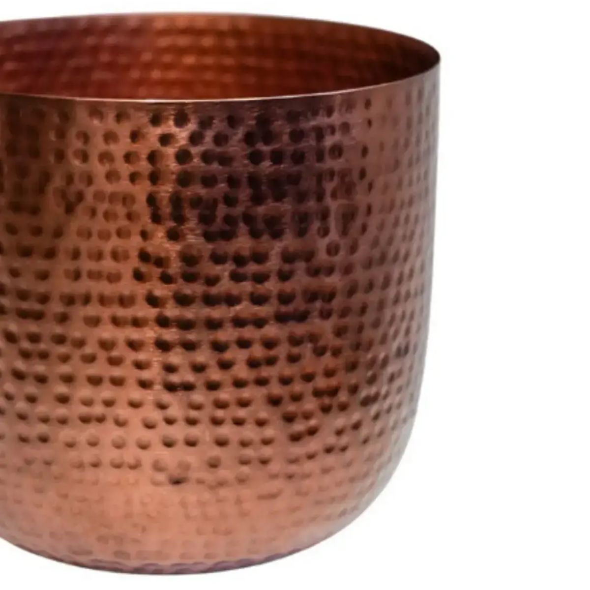 Ivyline Felix Hammered Metal Bronze Planter H16cm D18.5cm