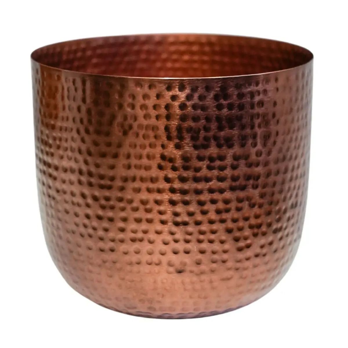 Ivyline Felix Hammered Metal Bronze Planter Set of 3